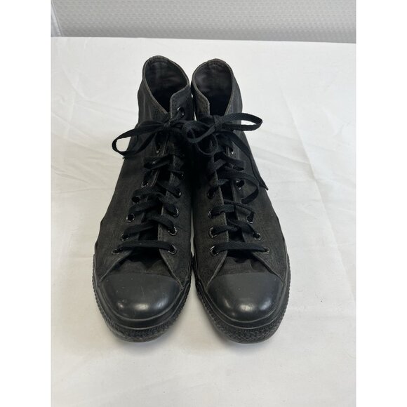 VTG Men’s Black Size 10 Converse High Tops Distressed/Grunge/Retro 🤩 - Picture 1 of 10